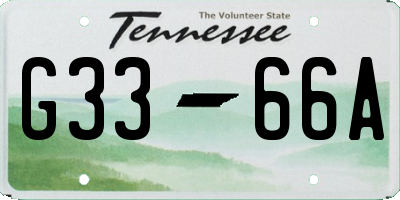 TN license plate G3366A