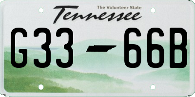 TN license plate G3366B