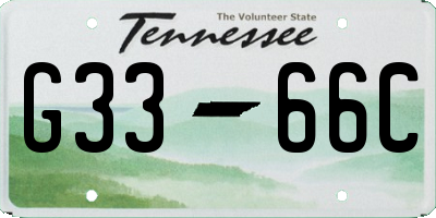 TN license plate G3366C