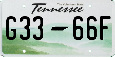 TN license plate G3366F