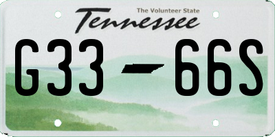 TN license plate G3366S