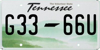 TN license plate G3366U