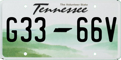 TN license plate G3366V