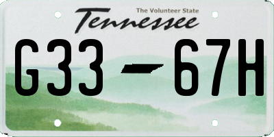TN license plate G3367H