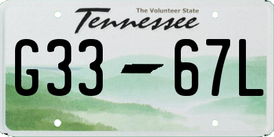 TN license plate G3367L