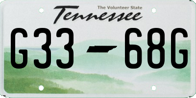 TN license plate G3368G