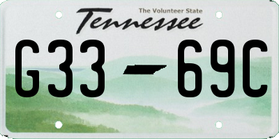 TN license plate G3369C