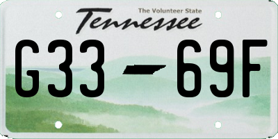 TN license plate G3369F