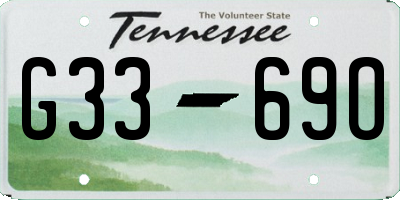 TN license plate G3369O