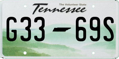 TN license plate G3369S