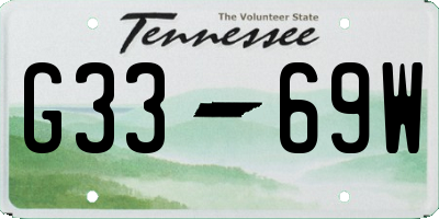 TN license plate G3369W