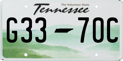 TN license plate G3370C