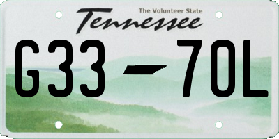 TN license plate G3370L