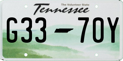 TN license plate G3370Y