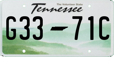 TN license plate G3371C