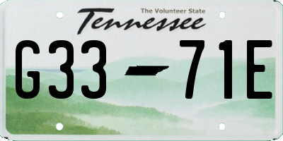 TN license plate G3371E
