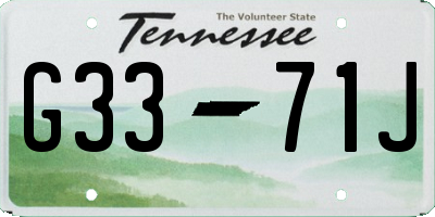 TN license plate G3371J
