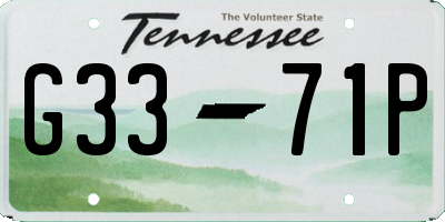 TN license plate G3371P