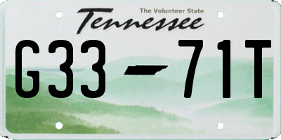 TN license plate G3371T