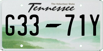 TN license plate G3371Y