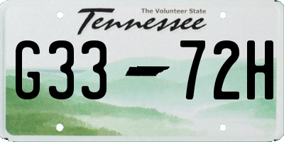 TN license plate G3372H