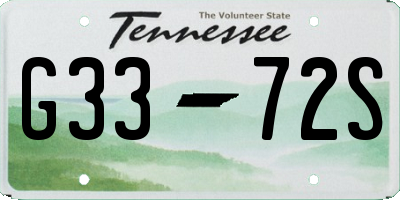 TN license plate G3372S