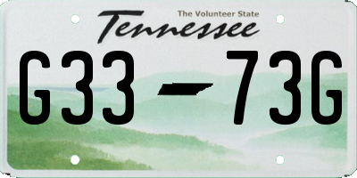 TN license plate G3373G