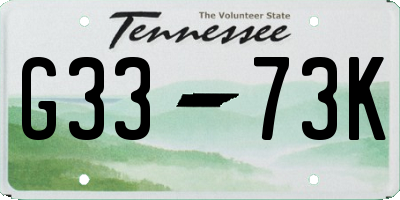 TN license plate G3373K