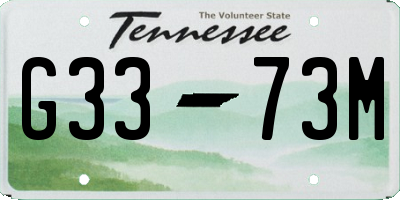 TN license plate G3373M