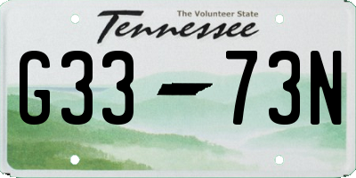TN license plate G3373N