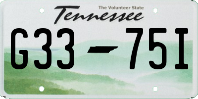 TN license plate G3375I