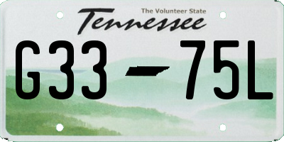 TN license plate G3375L