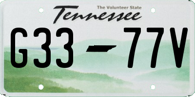 TN license plate G3377V