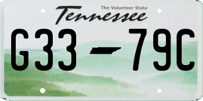 TN license plate G3379C