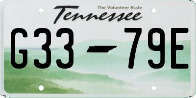 TN license plate G3379E