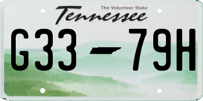 TN license plate G3379H