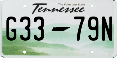 TN license plate G3379N