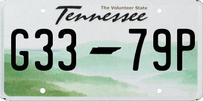 TN license plate G3379P