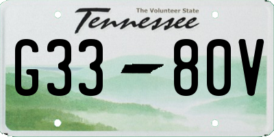 TN license plate G3380V