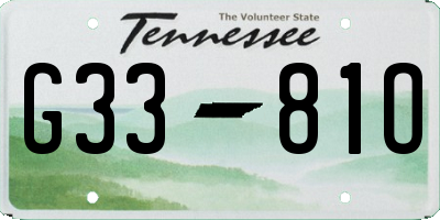 TN license plate G3381O