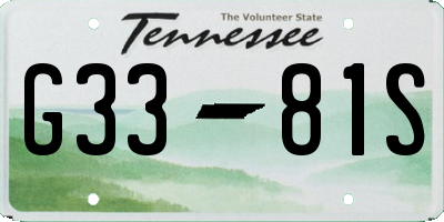 TN license plate G3381S