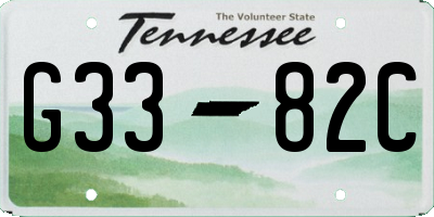 TN license plate G3382C