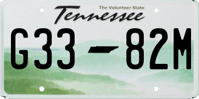 TN license plate G3382M