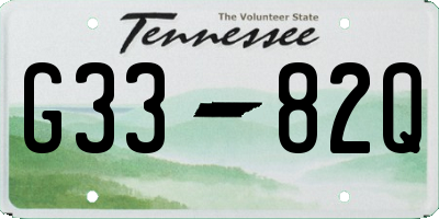 TN license plate G3382Q