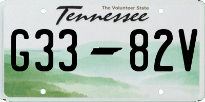 TN license plate G3382V