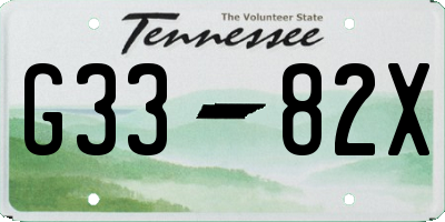 TN license plate G3382X