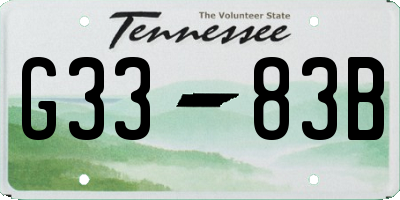 TN license plate G3383B