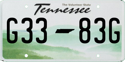 TN license plate G3383G