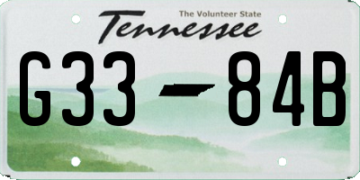 TN license plate G3384B