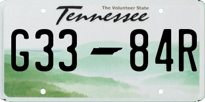 TN license plate G3384R